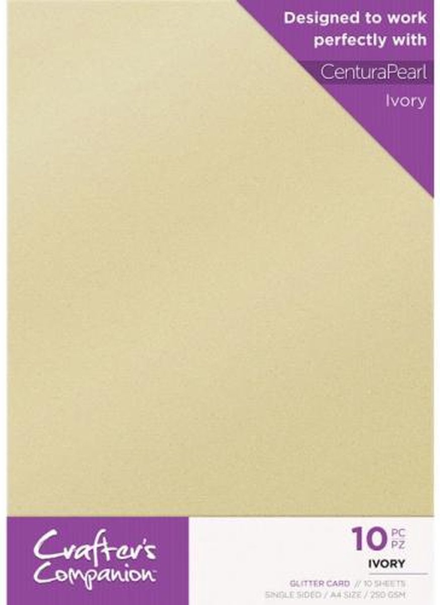 Glitter Card A4 Ivory (CPG10-IVORY)